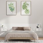 vidaXL Tête de lit avec armoires Blanc Bois d’ingénierie