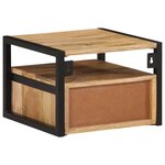 vidaXL Table de chevet murale 35x35x25 cm bois d'acacia solide