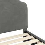 vidaXL Cadre de lit pour tout-petit avec tête de lit Gris foncé