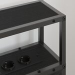 vidaXL Tête de lit de rangement Chêne noir 100 cm Bois d'ingénierie