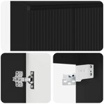 vidaXL Vanité de lavabo mural Noir 49 5 x 41 x 63 cm Bois d'ingénierie