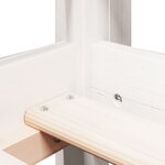 vidaXL Lit superposé et échelle et toit blanc 80x200cm bois pin massif