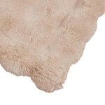 vidaXL Couverture en Fourrure de Lapin Synthétique 4 Pièces Beige