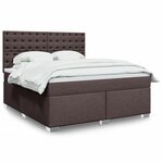 vidaXL Sommier à lattes de lit avec matelas Marron foncé 180x200 cm