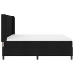 vidaXL Lit à ressort LED avec matelas Noir 180 x 200 cm tissu