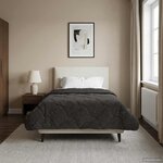 vidaXL Duvet d'hiver Matelassé Anthracite 140 x 220 cm