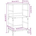 vidaXL Bibliothèque vieux bois 50x33x82 cm bois d'ingénierie