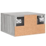 vidaXL Table de chevet murale sonoma gris 35x35x20 cm