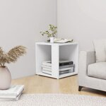 vidaXL Table d'appoint Blanc 33x33x34 5 cm Aggloméré