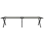 vidaXL Lit de camping pliant Gris Tissu Oxford