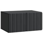 vidaXL Meuble TV mural Noir 59 5 x 41 x 30 cm Bois d'ingénierie