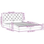 vidaXL Cadre de lit sans matelas crème 120x200 cm tissu