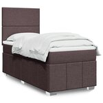 vidaXL Sommier à lattes de lit avec matelas Marron foncé 90x200 cm
