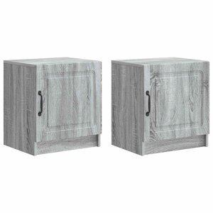 vidaXL Cabinet de chevet 2 Pièces Sonoma gris 43 x 34 5 x 47 cm