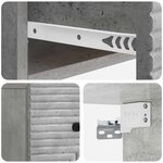 vidaXL Cabinet de chevet mural 2 Pièces Gris béton 34 5 x 33 x 20 cm