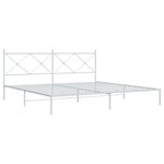 vidaXL Cadre de lit métal sans matelas et tête de lit blanc 200x200 cm