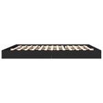 vidaXL Cadre de lit sans matelas noir 180x200 cm bois d'ingénierie
