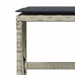 vidaXL Ensemble à manger de jardin 11Pièces avec coussins gris poly rotin