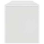 vidaXL Meuble TV avec lumières LED Blanc 140x36 5x40 cm