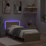 vidaXL Cadre de lit sans matelas avec lumières LED 90x190 cm