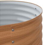 vidaXL Lit de Jardin Surélevé Brun avec Aspect Bois 400x80x44 cm en Acier