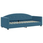 vidaXL Lit de jour avec matelas bleu 80x200 cm velours