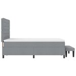vidaXL Lit à ressorts avec matelas Gris clair 140 x 190 cm tissu