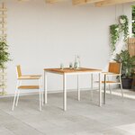 Ensemble de dîner de jardin 3 pièces en bois massif de teck vidaXL