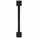 vidaXL Pieds de table basse en forme de X  2 pièces  noir  70 x (42-43) cm  acier