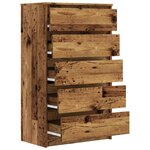 vidaXL Commode vieux bois 60x36x103 cm bois d'ingénierie