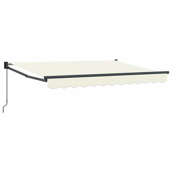 vidaXL Auvent rétractable Crème 3 5 x 2 m 100 Polyester et Aluminium