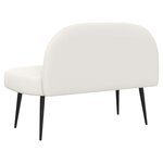 vidaXL Banc rembourré avec dossier Blanc 110 x 60 x 76 cm Simili cuir