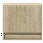 vidaXL Tables de chevet murales avec lumières LED 2 Pièces chêne sonoma
