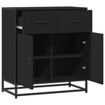 vidaXL Buffet noir 68x35x76 cm bois d'ingénierie