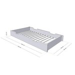 Tiroir de lit 90 x 160 BUDDY - bleu clair