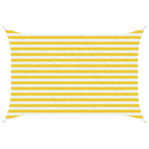 vidaXL Voile d'ombre Jaune et blanc 2 x 3 5 m HDPE
