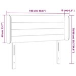 vidaXL Tête de lit à LED Marron foncé 103x16x78/88 cm Tissu