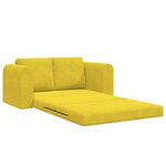 vidaXL Canapé-Lit Jaune 148 x 71 x 83 cm Velours