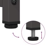 vidaXL Table de chevet noir 36x39x78 cm acier laminé à froid