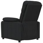 vidaXL Fauteuil inclinable Noir Tissu