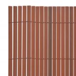 vidaXL Clôture de jardin double face 110x500 cm Marron