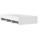vidaXL Cadre de lit sans matelas blanc 100x200 cm bois d'ingénierie