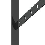 vidaXL Supports d'étagères 4 Pièces 23 5x2 5x15 5cm noir acier inoxydable