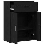 vidaXL Buffet avec tiroir Chêne noir 79 x 38 x 80 cm Bois d'ingénierie