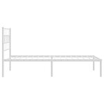 vidaXL Cadre de lit métal sans matelas et tête de lit blanc 100x190 cm