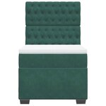 vidaXL Sommier à lattes de lit et matelas Vert foncé 80x200 cm Velours