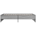 vidaXL Cadre de lit sans matelas sonoma gris 100x200 cm