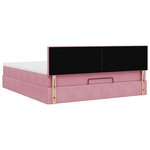VidaXL Cadre de lit ottoman avec matelas rose 180x200 cm velours
