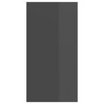 vidaXL Meuble TV mural Gris brillant 37x37x72 cm Bois d’ingénierie