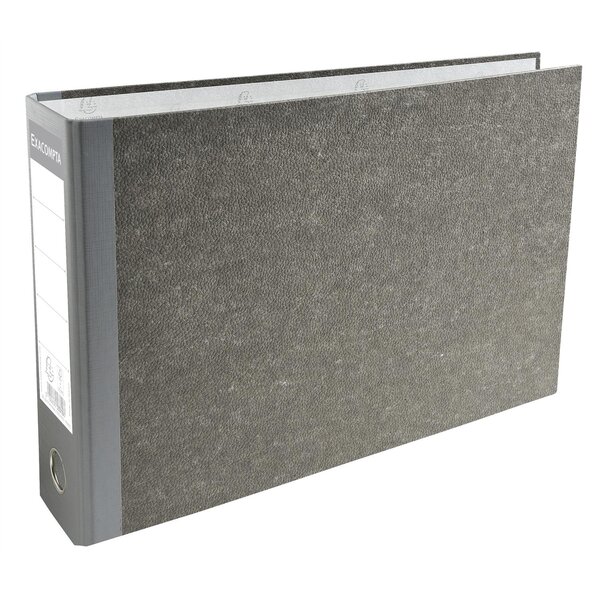 Classeur à levier en carton gris A4 à l'italienne dos 70mm x 10 EXACOMPTA